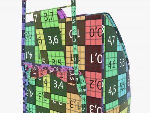 Utility foldable cart with bag 3D Model