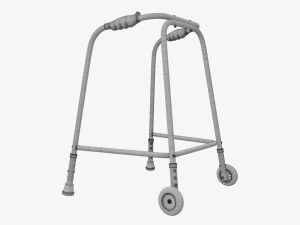 Walking frame with wheels 3D Model