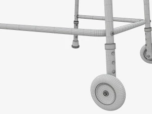 Walking frame with wheels 3D Model