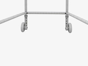 Walking frame with wheels 3D Model
