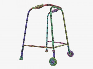 Walking frame with wheels 3Dモデル
