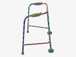 Walking frame with wheels 3Dモデル