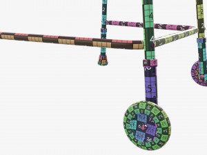 Walking frame with wheels 3Dモデル