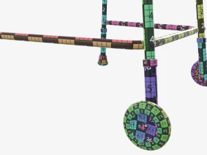 Walking frame with wheels 3D Model