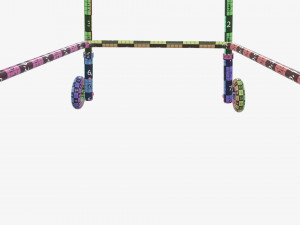 Walking frame with wheels 3Dモデル