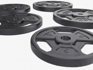 Weight plate set 05 3D Model