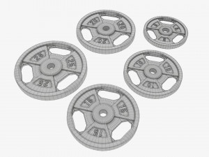 Weight plate set 05 3D Model