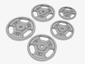 Weight plate set 05 3D Model