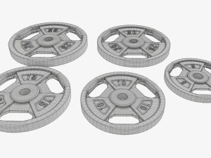 Weight plate set 05 3D Model