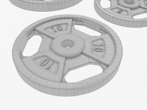 Weight plate set 05 3D Model