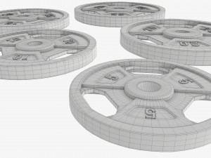 Weight plate set 05 3D Model