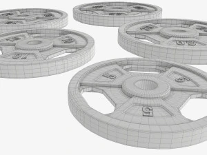 Weight plate set 05 3D Model