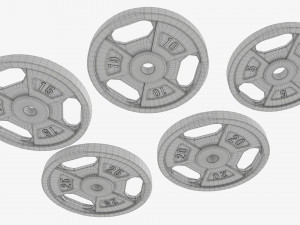 Weight plate set 05 3D Model
