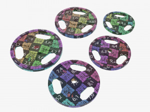 Weight plate set 05 3D Model