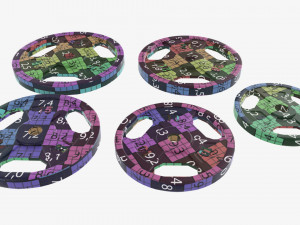Weight plate set 05 3D Model