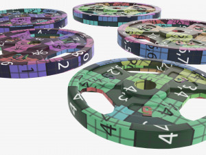 Weight plate set 05 3D Model