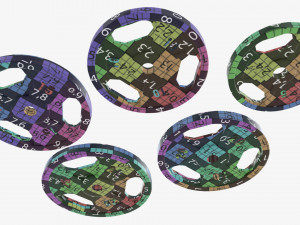 Weight plate set 05 3D Model