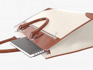 Woman briefcase travel bag handbag on ground Modelo 3D