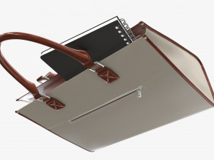 Woman briefcase travel bag handbag on ground Modelo 3D