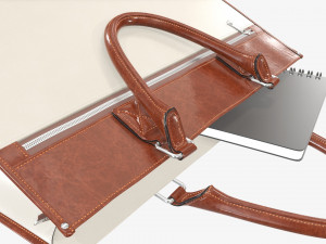 Woman briefcase travel bag handbag on ground Modelo 3D