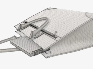 Borsa da viaggio valigetta da donna a terra Modello 3D