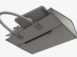 Borsa da viaggio valigetta da donna a terra Modello 3D