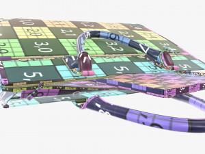 Woman briefcase travel bag handbag on ground Modelo 3D