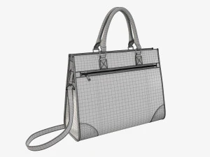 Woman briefcase travel shoulder bag handbag 3D Model