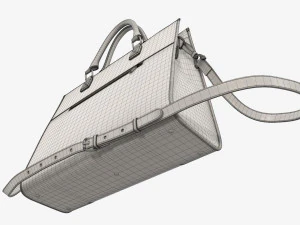 Woman briefcase travel shoulder bag handbag 3D Model