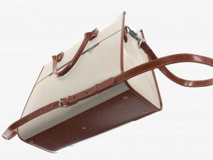 Woman briefcase travel shoulder bag handbag open 3D 模型