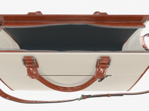 Woman briefcase travel shoulder bag handbag open 3D 模型