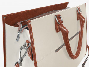 Woman briefcase travel shoulder bag handbag open 3D 模型