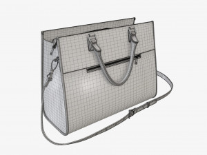 Woman briefcase travel shoulder bag handbag open 3D 模型