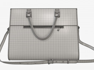 Woman briefcase travel shoulder bag handbag open 3D 模型