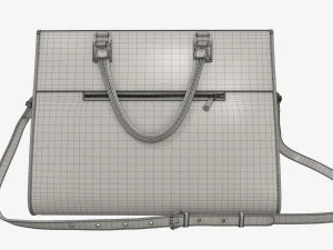 Woman briefcase travel shoulder bag handbag open 3D Model