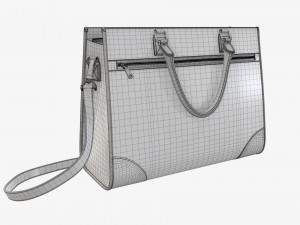 Woman briefcase travel shoulder bag handbag open 3D 模型