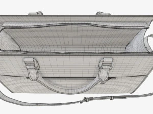 Woman briefcase travel shoulder bag handbag open 3D Model
