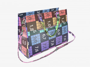 Woman briefcase travel shoulder bag handbag open 3D 模型