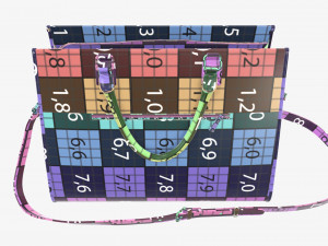 Woman briefcase travel shoulder bag handbag open 3D 模型