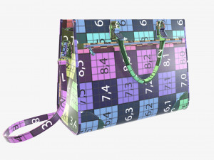 Woman briefcase travel shoulder bag handbag open 3D 模型