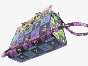 Woman briefcase travel shoulder bag handbag open 3D 模型