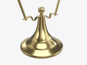 Escritorio decorativo doble bandera 02 Modelo 3D