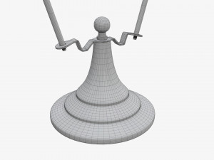 Decorative desk double flag 02 Modelo 3D