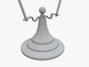 Escritorio decorativo doble bandera 02 Modelo 3D