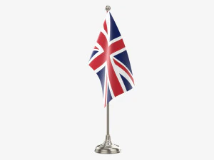 Decorative desk flag short 3D Model