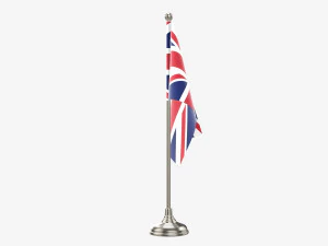 Decorative desk flag short 3D Model