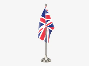 Decorative desk flag short 3D Model
