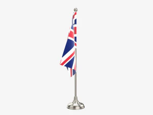 Decorative desk flag short 3D Model