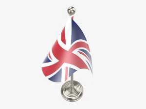 Decorative desk flag short 3D Model