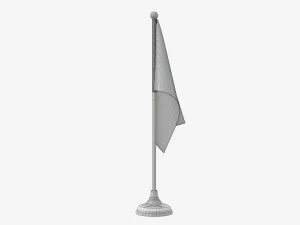 Decorative desk flag short 3D Model